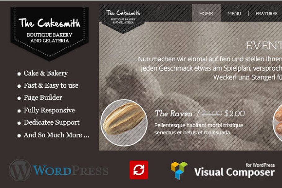 Download CakeSmith - WP Cake & Bakery Theme