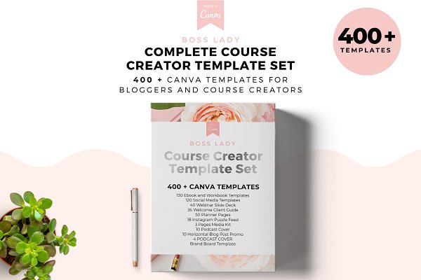 Download BossLady Complete Template Set Canva