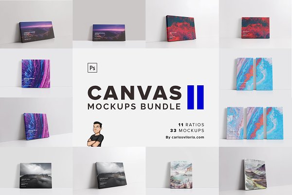 Download Canvas Mockups Bundle 2