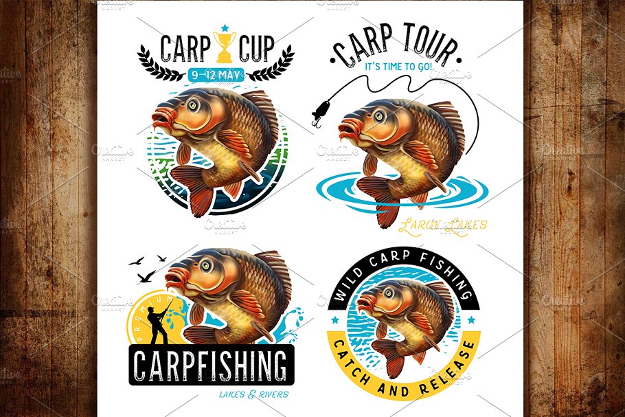 Download Common Carp & Mirror Carp Emblems.