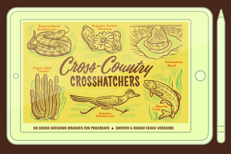 Download CrossCountry Crosshatchers Procreate