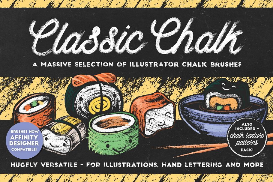 Download Classic Chalk - Brushes + Patterns