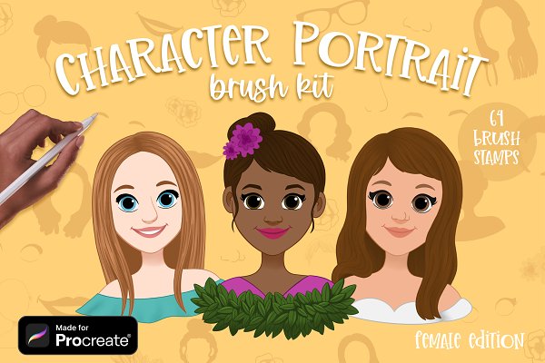 Download Portrait Creator brushes - Female