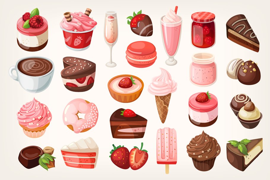 Download Chocolate and strawberry desserts