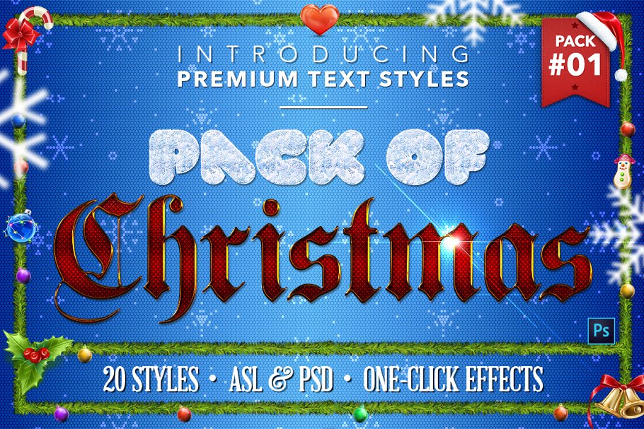 Download Christmas Pack #1 - Text Styles