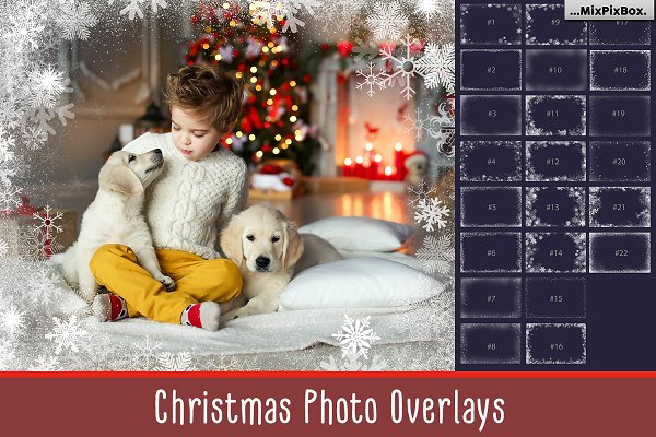 Download 20 Christmas Photo Overlays