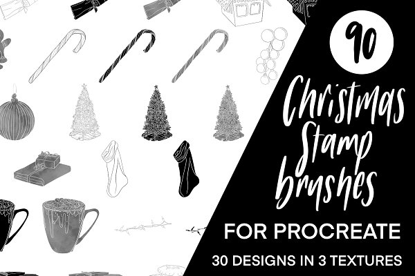 Download Procreate Christmas Stamp Brushes