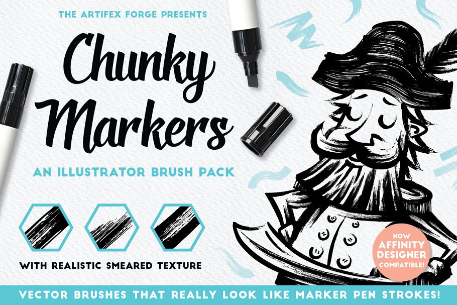 Download Chunky Markers - Illustrator Brushes