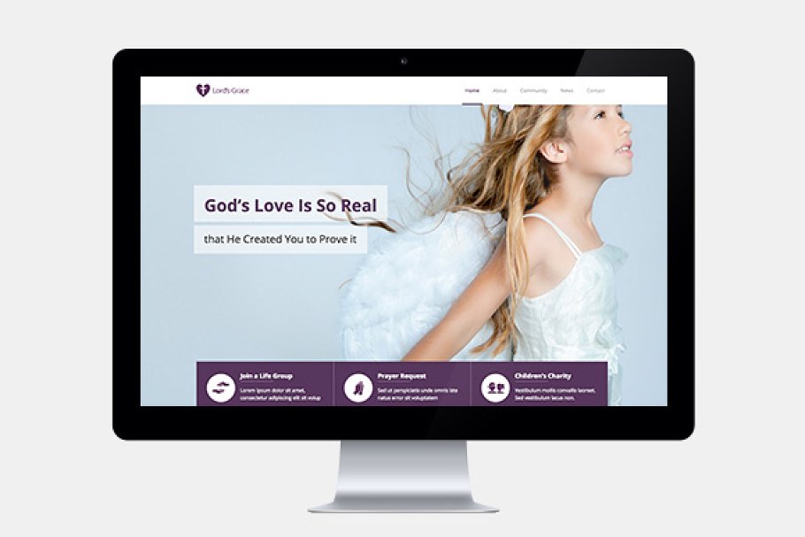 Download Church One Page Website Template