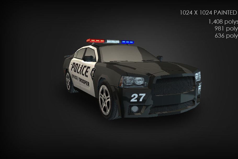 Download Low Poly Police Car
