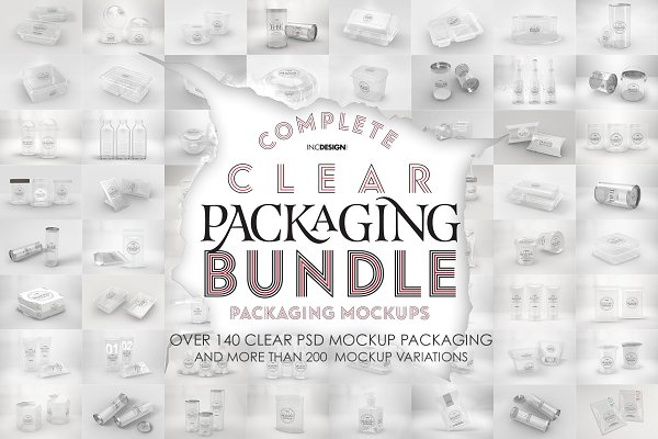 Download BUNDLE: Clear Packaging Mockups