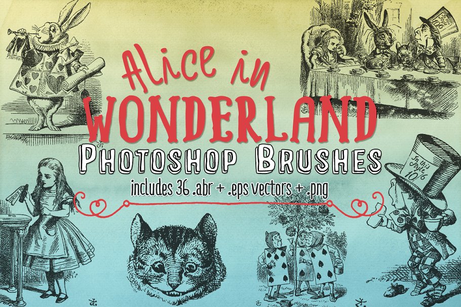 Download Alice In Wonderland Brushes & Vector
