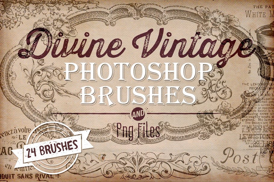 Download Divine Vintage Photoshop Brushes