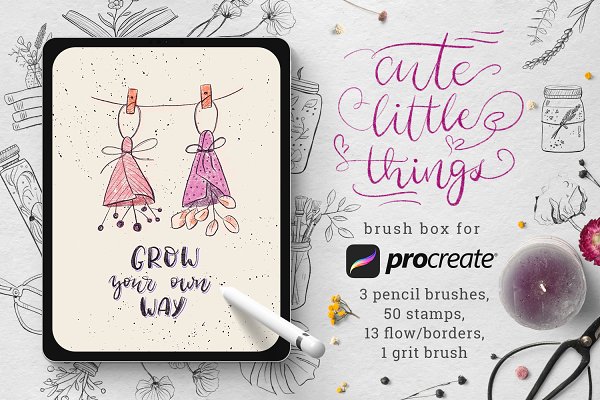 Download Cute Little Things for Procreate