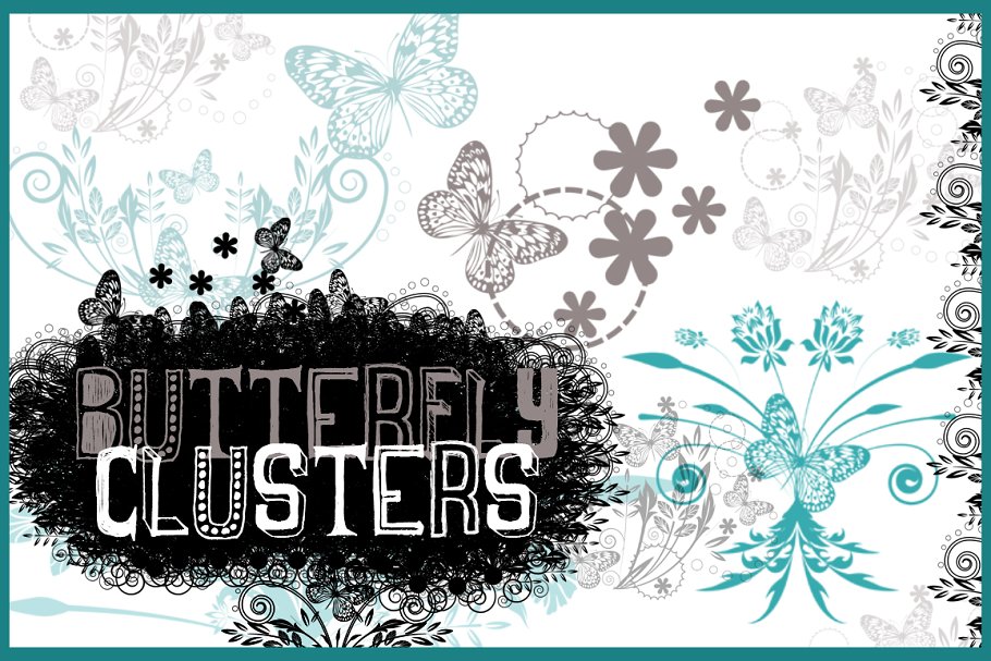 Download Butterfly Clusters Photoshop Brushes