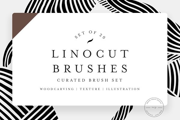 Download 20 Linocut Procreate Brushes