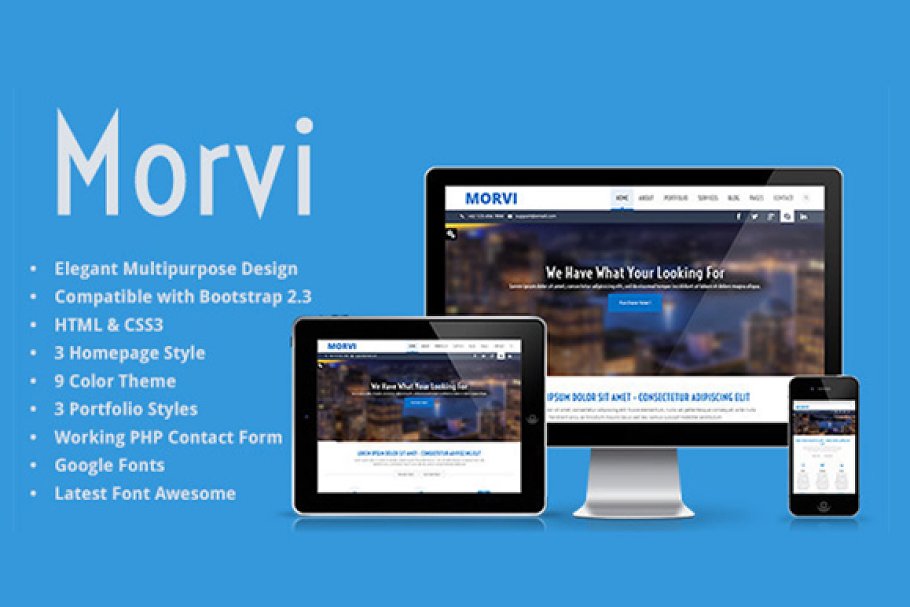 Download Morvi - Bootstrap HTML5 Portfolio