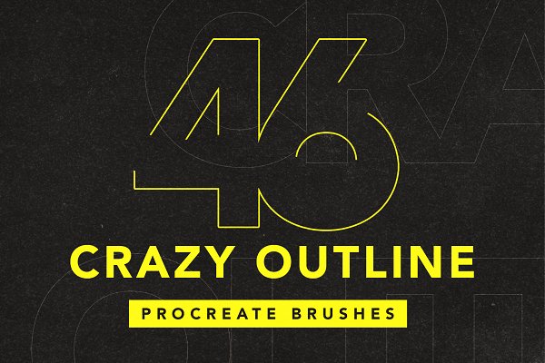 Download 46 Outline brushes procreate