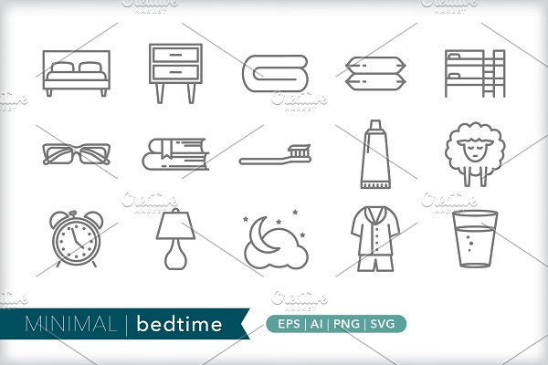 Download Minimal bedtime icons