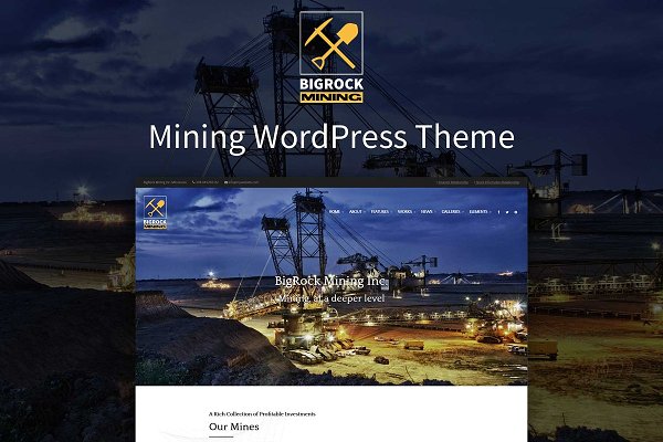 Download Bigrock - Mining WordPress Theme