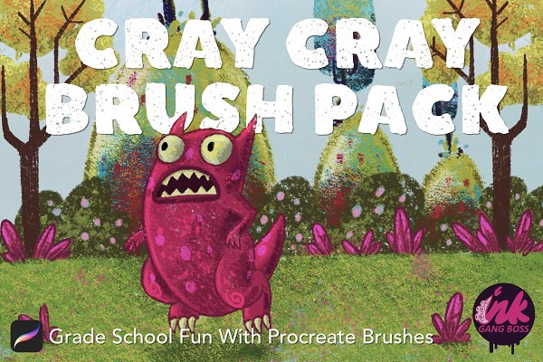 Download Procreate Cray Cray Brush Pack