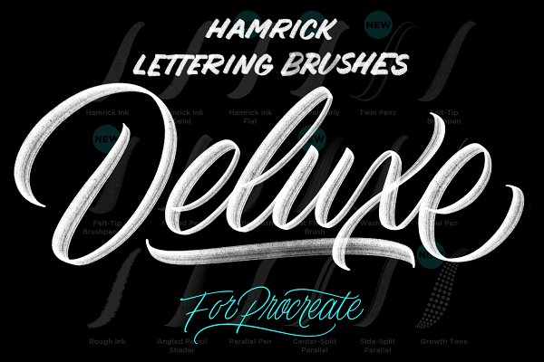 Download Lettering Procreate Brushes (Deluxe)