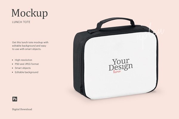 Download Lunch Box Tote Mockup