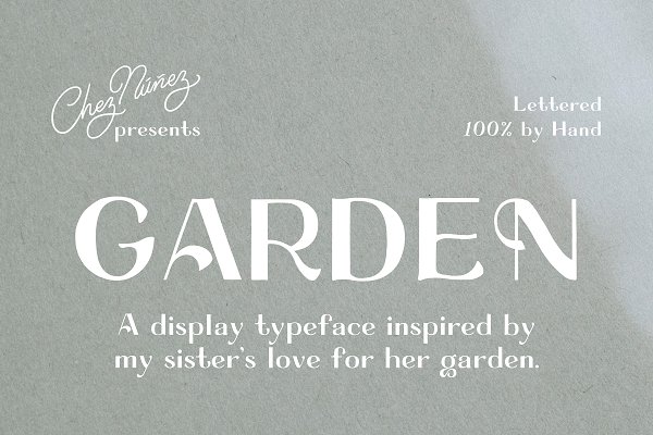 Download GARDEN: Hand Illustrated Retro Font