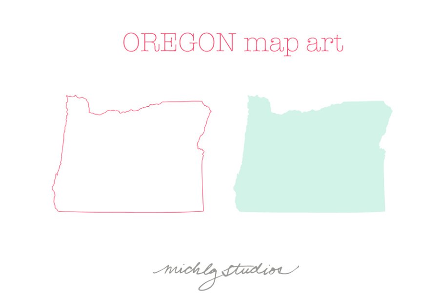 Download Oregon VECTOR & PNG map clipart
