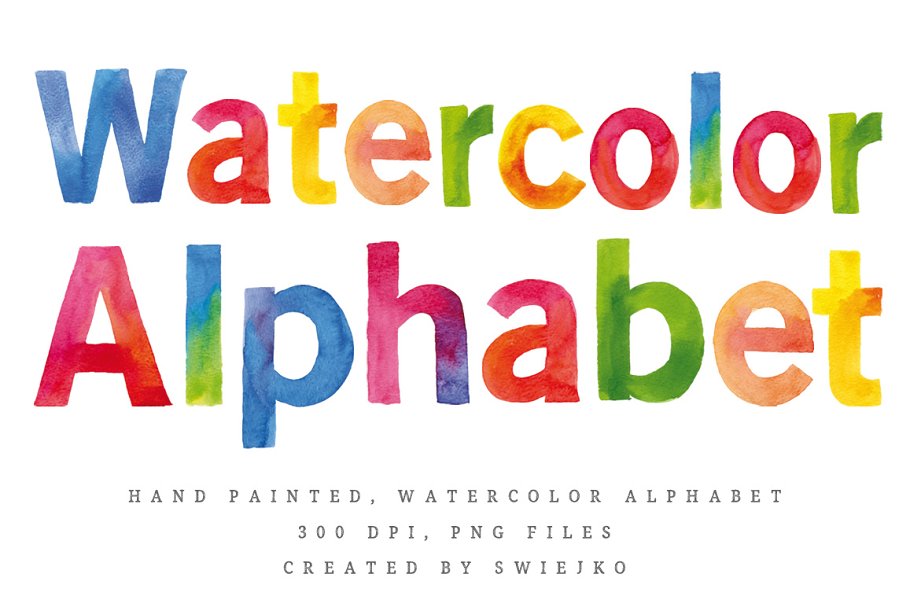 Download Watercolor Alphabet