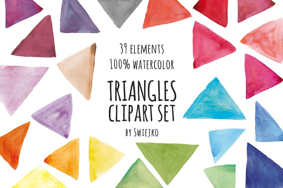 Download Watercolor triangles