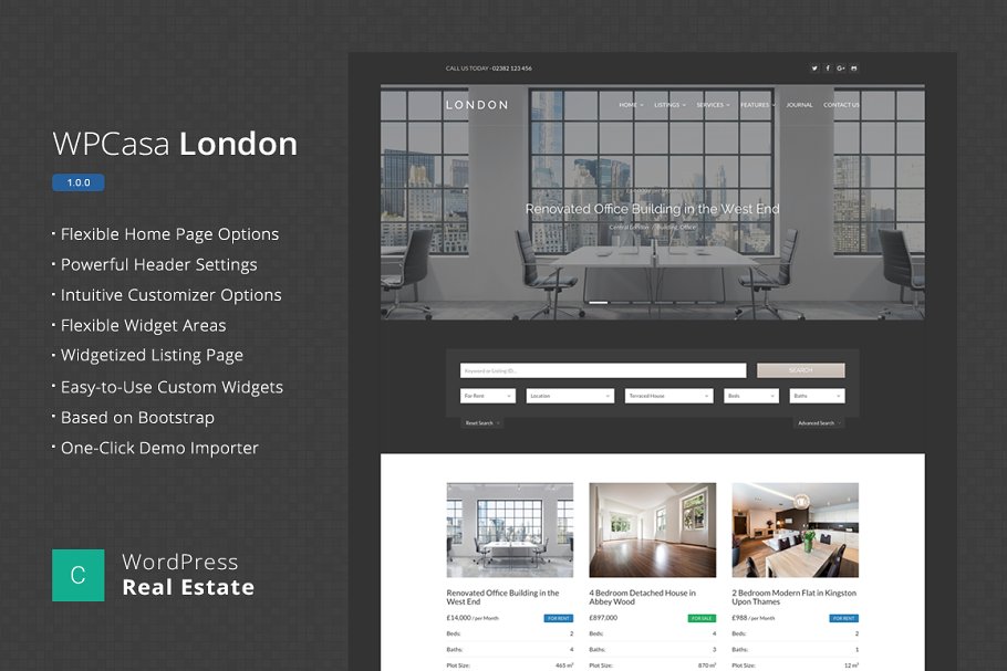 Download Real Estate WordPress WPCasa London