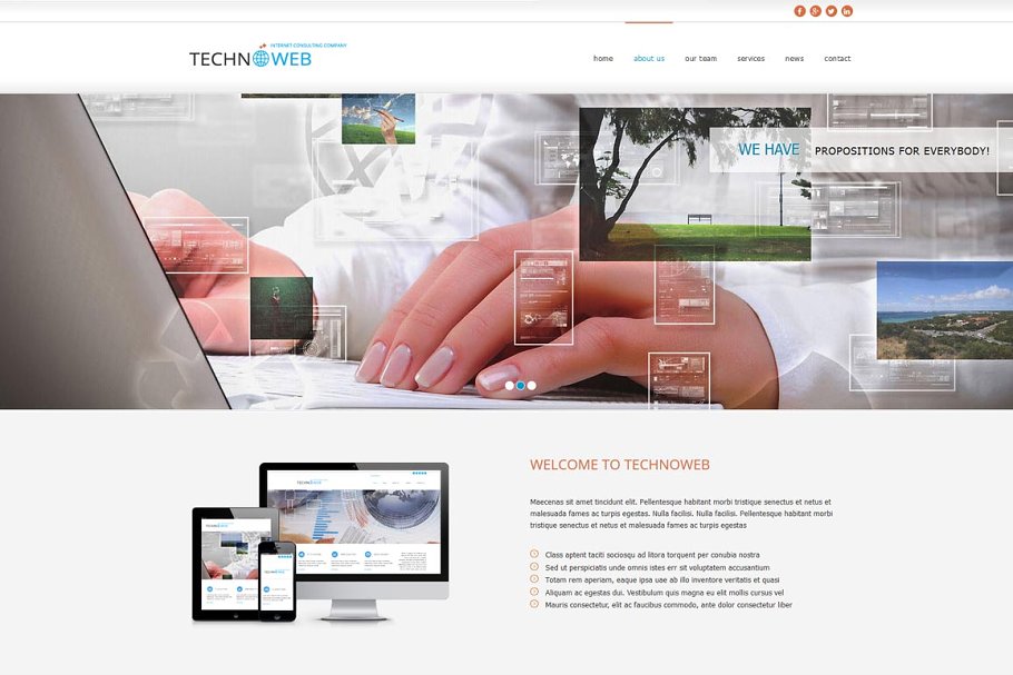 Download Techno Web - OnePage HTML Theme