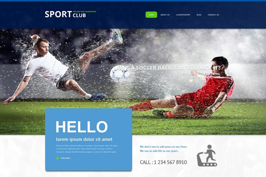 Download Sport Club - Joomla Theme