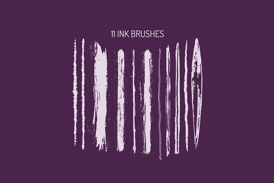 Download 11 Ink Brushes for Illustrator