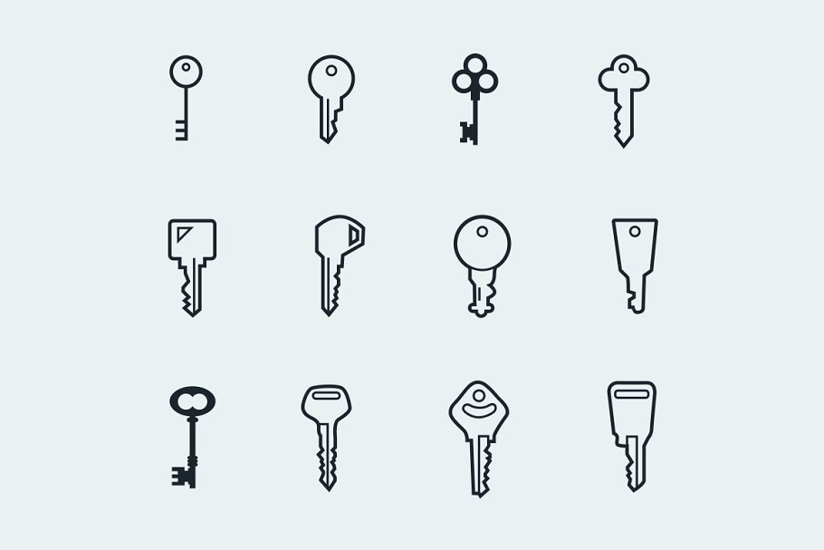 Download 12 Key and Lock Icons