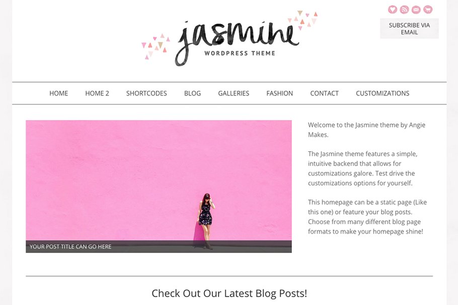Download The Jasmine Feminine Wordpress Theme