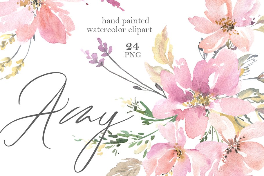 Download Pink Watercolor Flowers & Bouquets