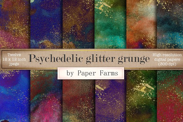 Download Psychedelic grunge digital paper