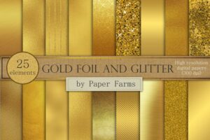 Download Gold foil and glitter