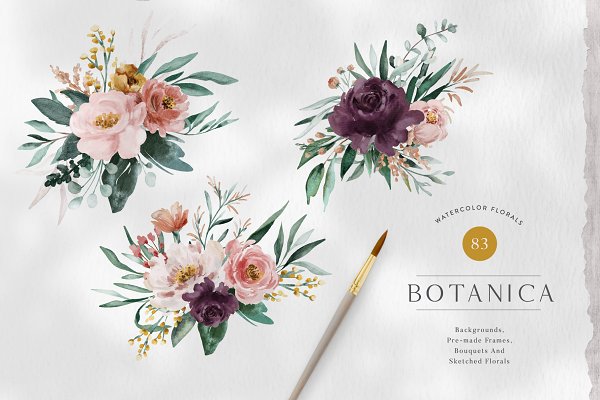 Download Botanica Watercolor Florals