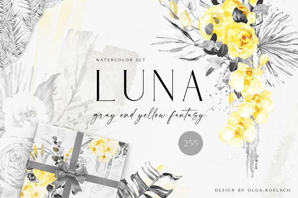 Download LUNA gray and yellow tropics