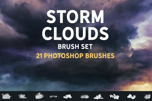Download Storm clouds brush set