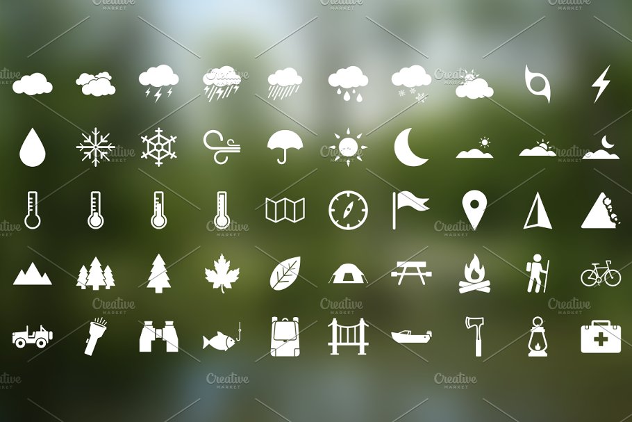 Download Parks and Rec - 50 Outdoor Icons