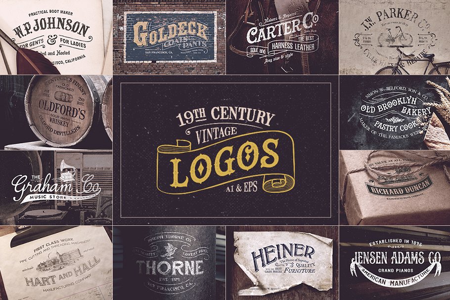 Download 19th Century Vintage Logos