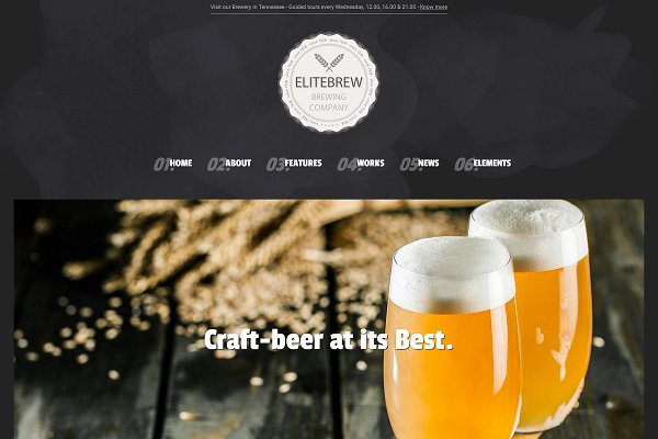Download Elitebrew - Brewery WordPress Theme