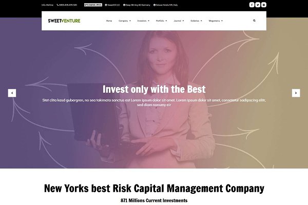 Download SweetVenture - Venture Capital Theme