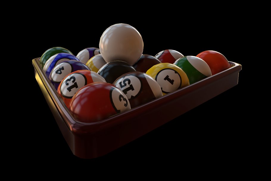 Download Pool Balls and Triangle Rack