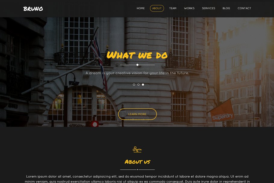 Download Bruno - One-Page Business Template
