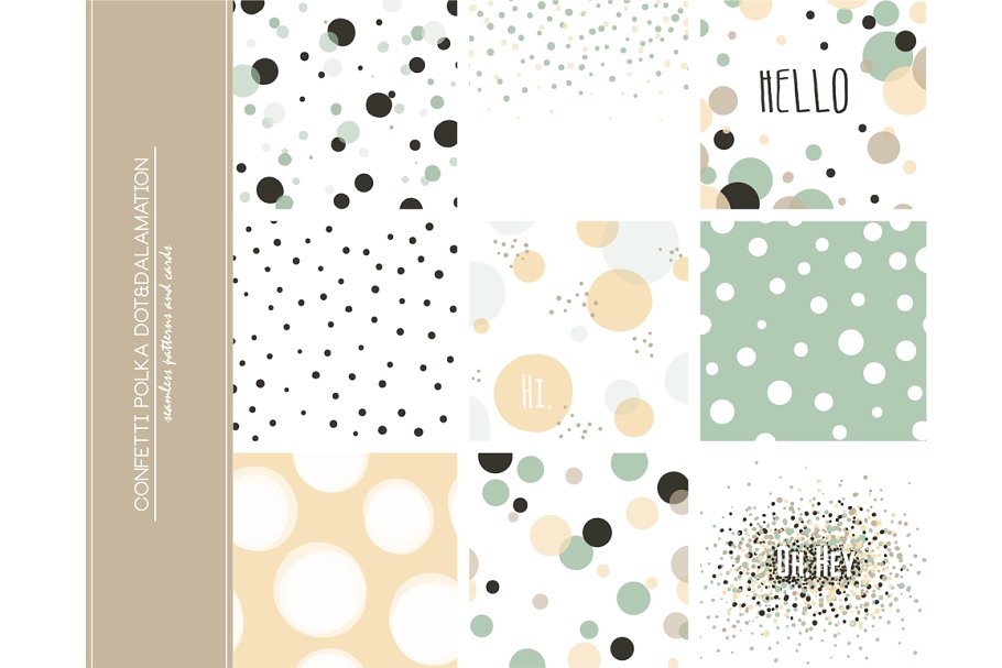 Download 9 Confetti Polka Dot backgrounds